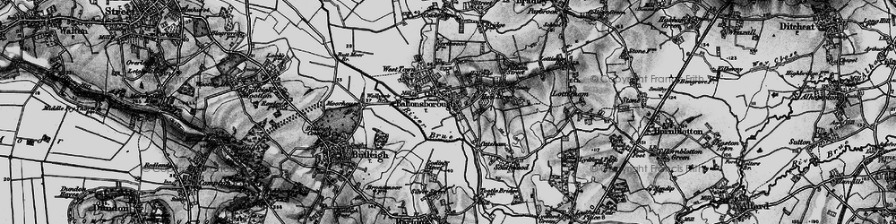 Old map of Baltonsborough in 1898
