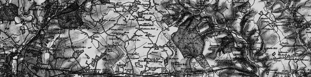 Old map of Bamber's Green in 1896