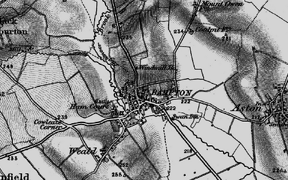 Old map of Bampton in 1895