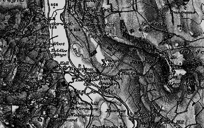 Old map of Bampton Grange in 1897