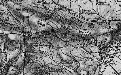 Old map of Bishop's Moat in 1899