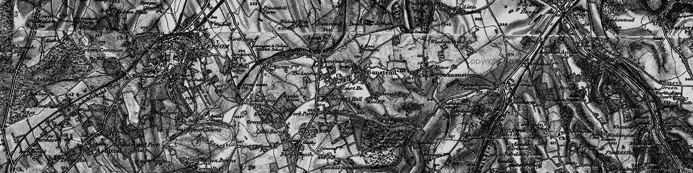 Old map of Banstead Place in 1896