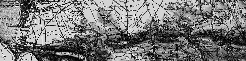 Old map of Banwell in 1898