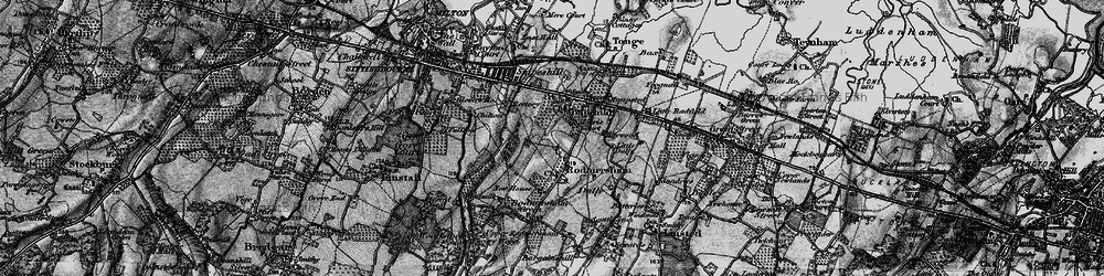 Old map of Bapchild in 1895