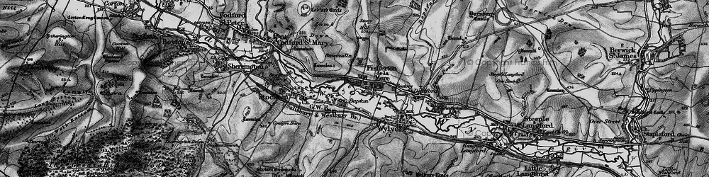 Old map of Bapton in 1898