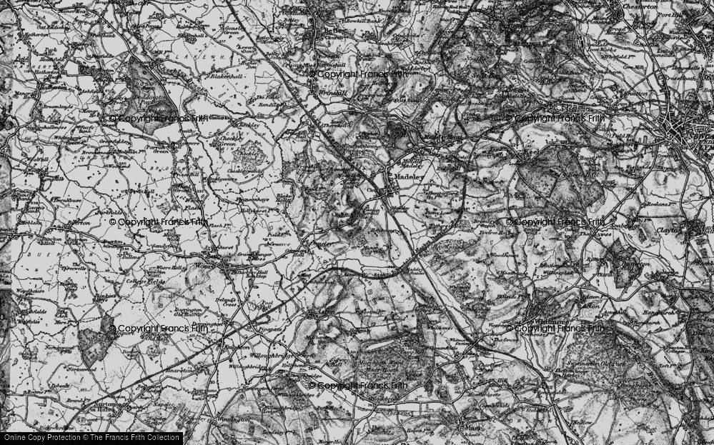 Old Map of Historic Map covering Aston Cliff in 1897