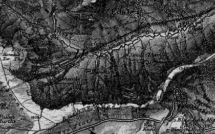 Old map of Blue John Cavern in 1896