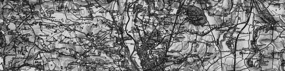 Old map of Barbourne in 1898