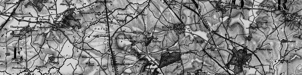 Old map of Barby Hill in 1898