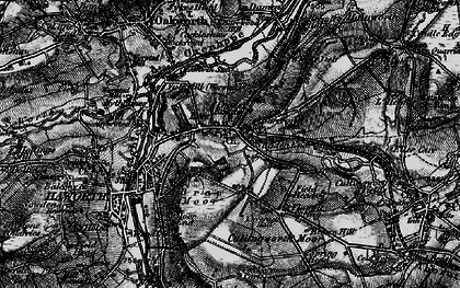 Old map of Lees in 1898