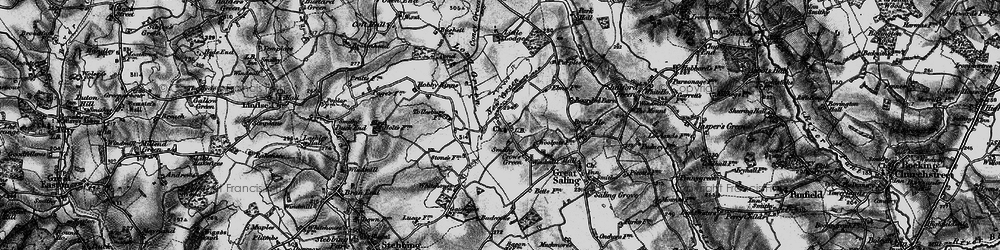 Old map of Bardfield Saling in 1895