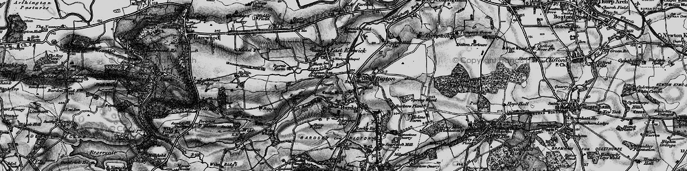 Old map of Barker's Plantn in 1898