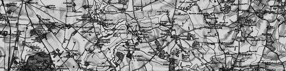 Old map of Bardwell in 1898