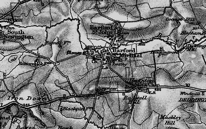 Old map of Barford St Michael in 1896