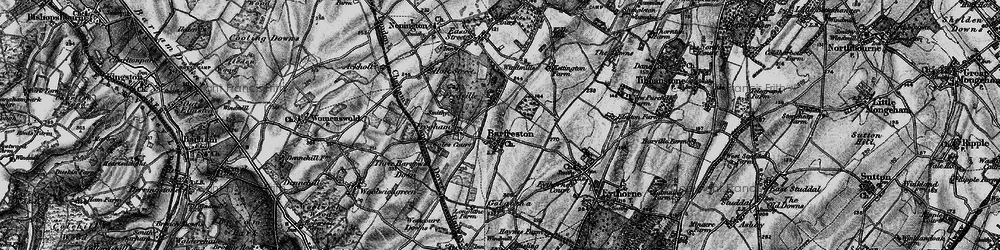 Old map of Barfrestone in 1895