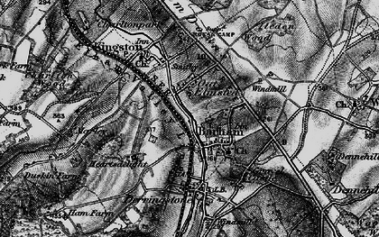 Old map of Barham in 1895