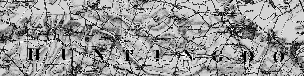 Old map of Barham in 1898