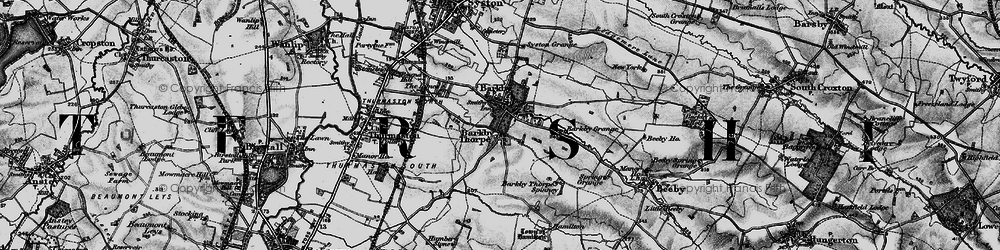 Old map of Barkby in 1899