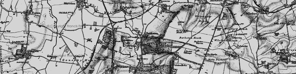 Old map of Barkston in 1895