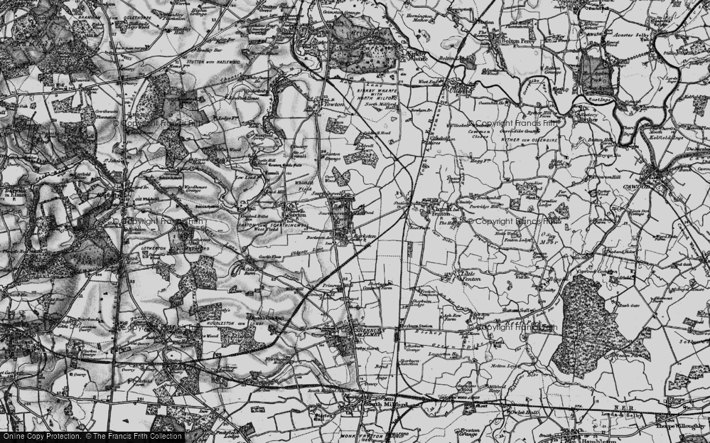 Old Map of Barkston Ash, 1898 in 1898
