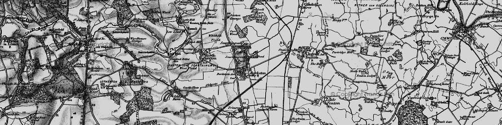 Old map of Barkston Ash in 1898