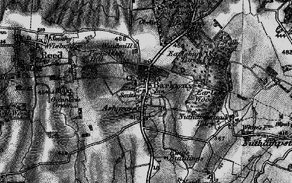 Old map of Barkway in 1896