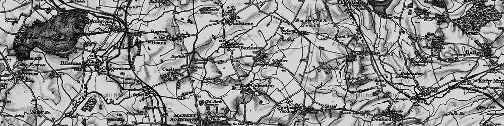 Old map of Barlestone in 1899