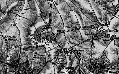 Old map of Barley in 1896