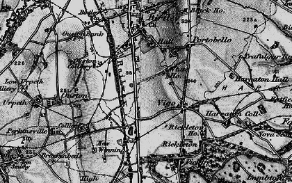 Old map of Barley Mow in 1898