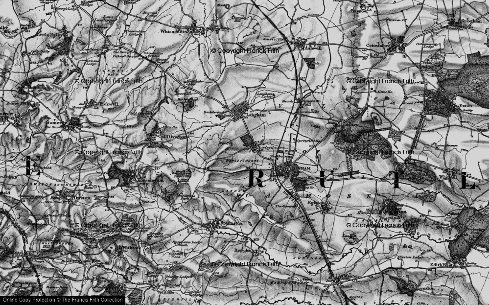 Old Map of Barleythorpe, 1899 in 1899