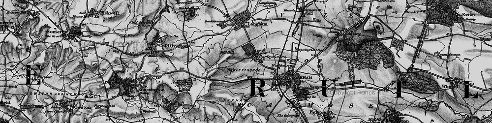 Old map of Barleythorpe in 1899
