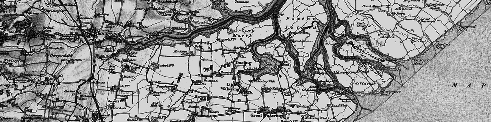 Old map of Barling Marsh in 1895