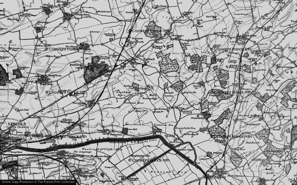 Old Map of Barlings, 1899 in 1899
