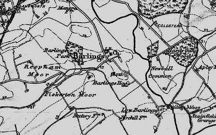 Old map of Barlings Hall in 1899