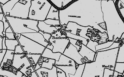 Old map of Barlow in 1895