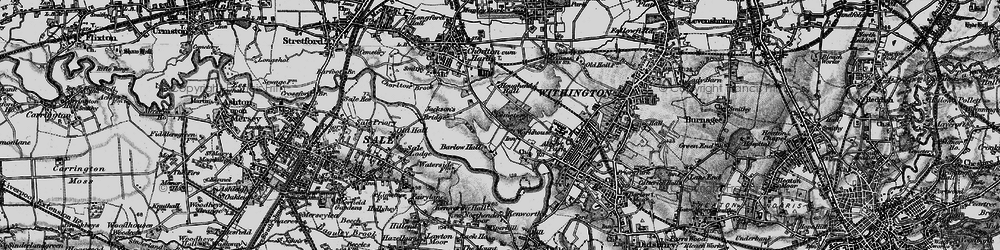 Old map of Barlow Moor in 1896
