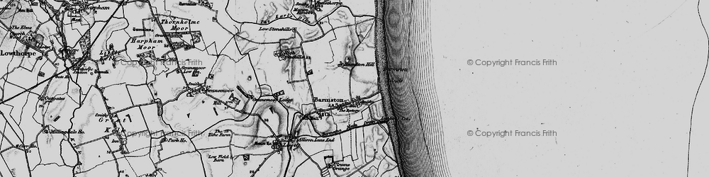 Old map of Barmston Main Drain in 1897
