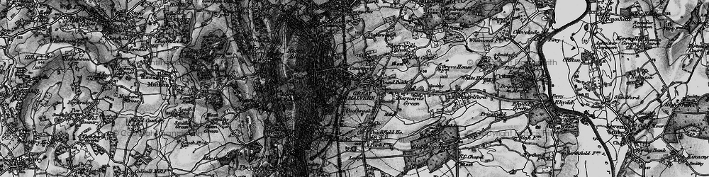 Old map of Barnard's Green in 1898
