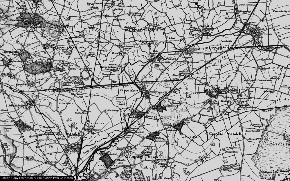 Old Map of Barnby Dun, 1895 in 1895