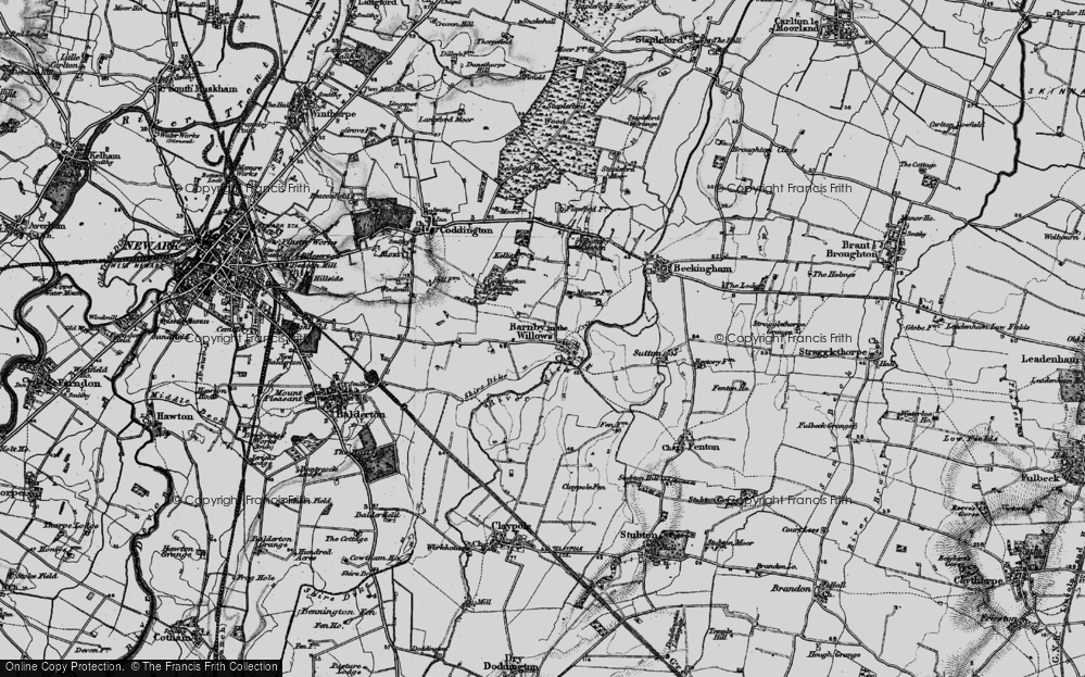 Old Map of Barnby in the Willows, 1899 in 1899