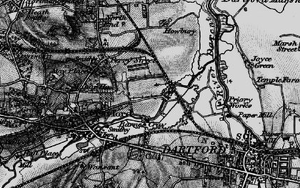 Old map of Barnes Cray in 1896