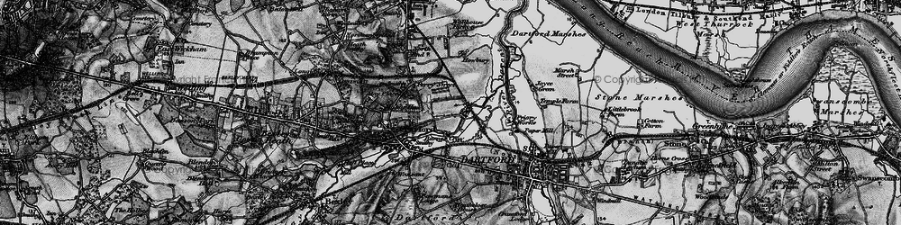 Old map of Barnes Cray in 1896