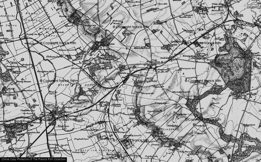 Old Map of Barnetby le Wold, 1895 in 1895