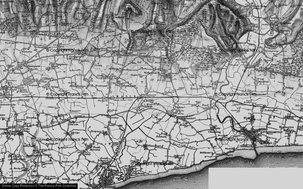 Old Map of Barnham, 1895 in 1895