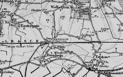 Old map of Barnham in 1895