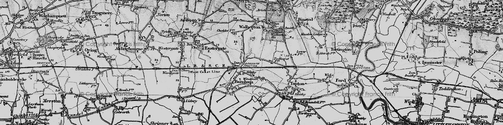 Old map of Barnham in 1895