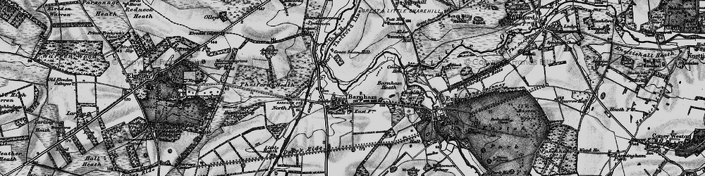 Old map of Barnham Camp in 1898