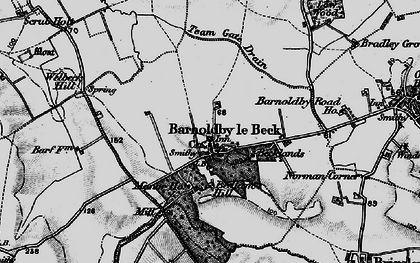 Old map of Barnoldby le Beck in 1899