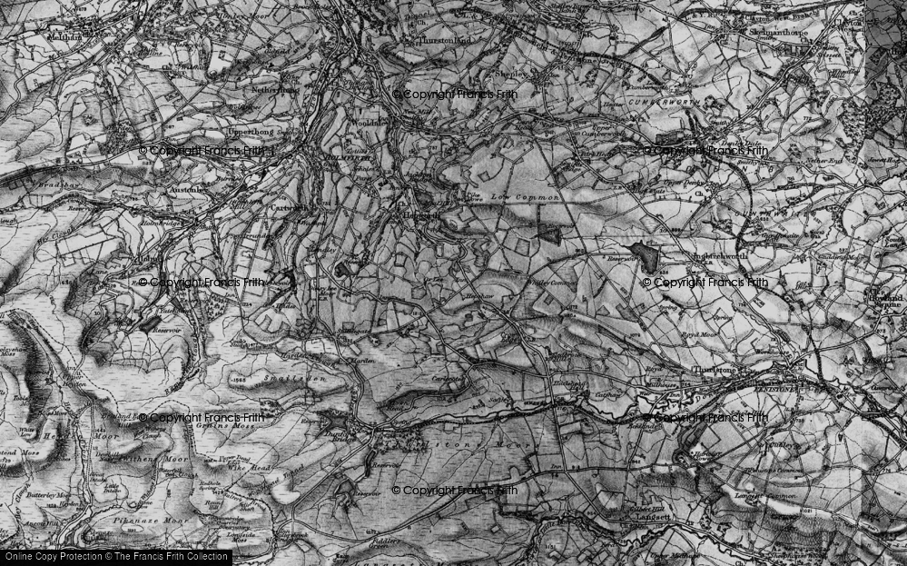 Old Map of Barnside, 1896 in 1896
