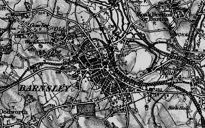 Old map of Barnsley in 1896
